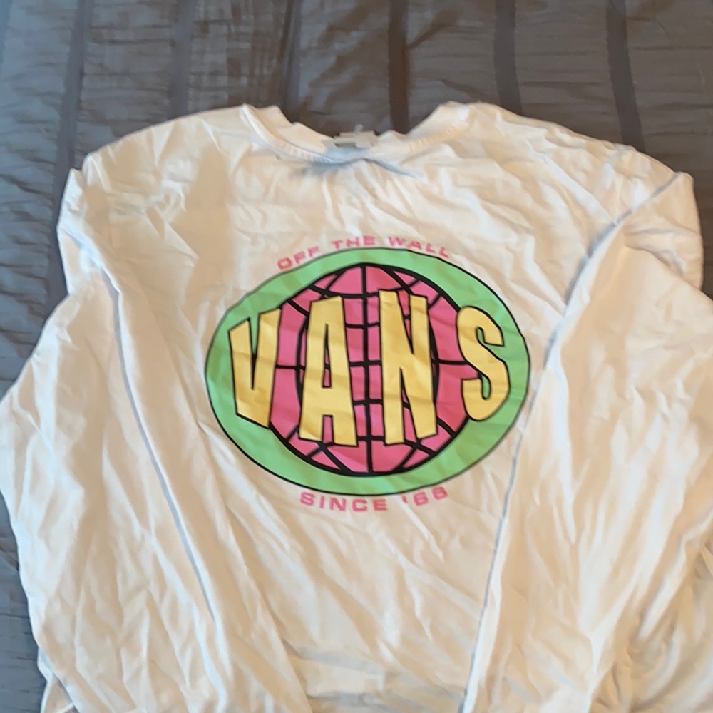 Pac Sun cropped long sleeve Vans shirt